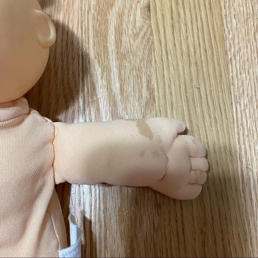 Vintage Cabbage Patch Doll Blonde Yarn Hair Blue Eyes